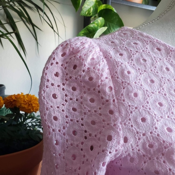 JARLO | PINK EYELET DRESS - Picture 4 of 9